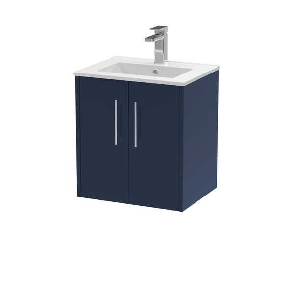 Hudson Reed 500mm Wall Hung 2-Door Vanity & Basin 2