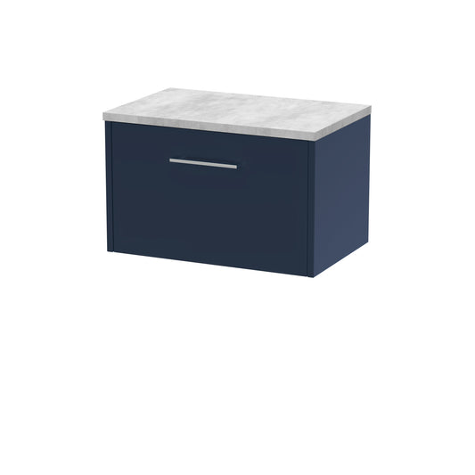 Hudson Reed 600mm Wall Hung Single Drawer Vanity & Laminate Worktop