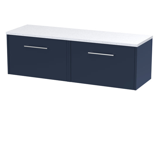 Hudson Reed 1200 Wall Hung 2-Drawer Vanity & Laminate Worktop