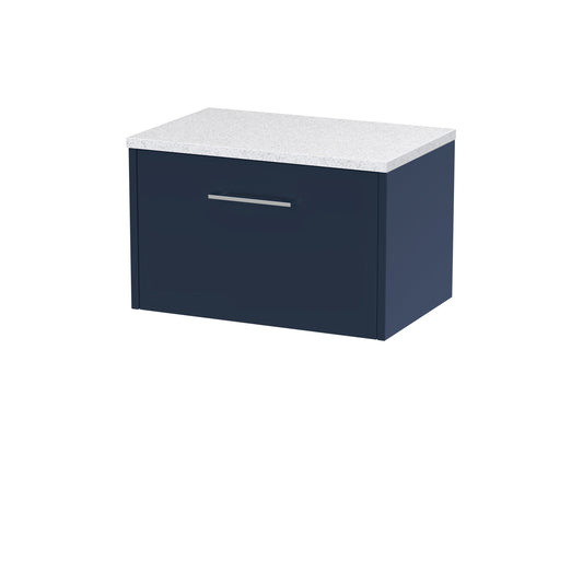 Hudson Reed 600mm Wall Hung Single Drawer Vanity & Laminate Worktop
