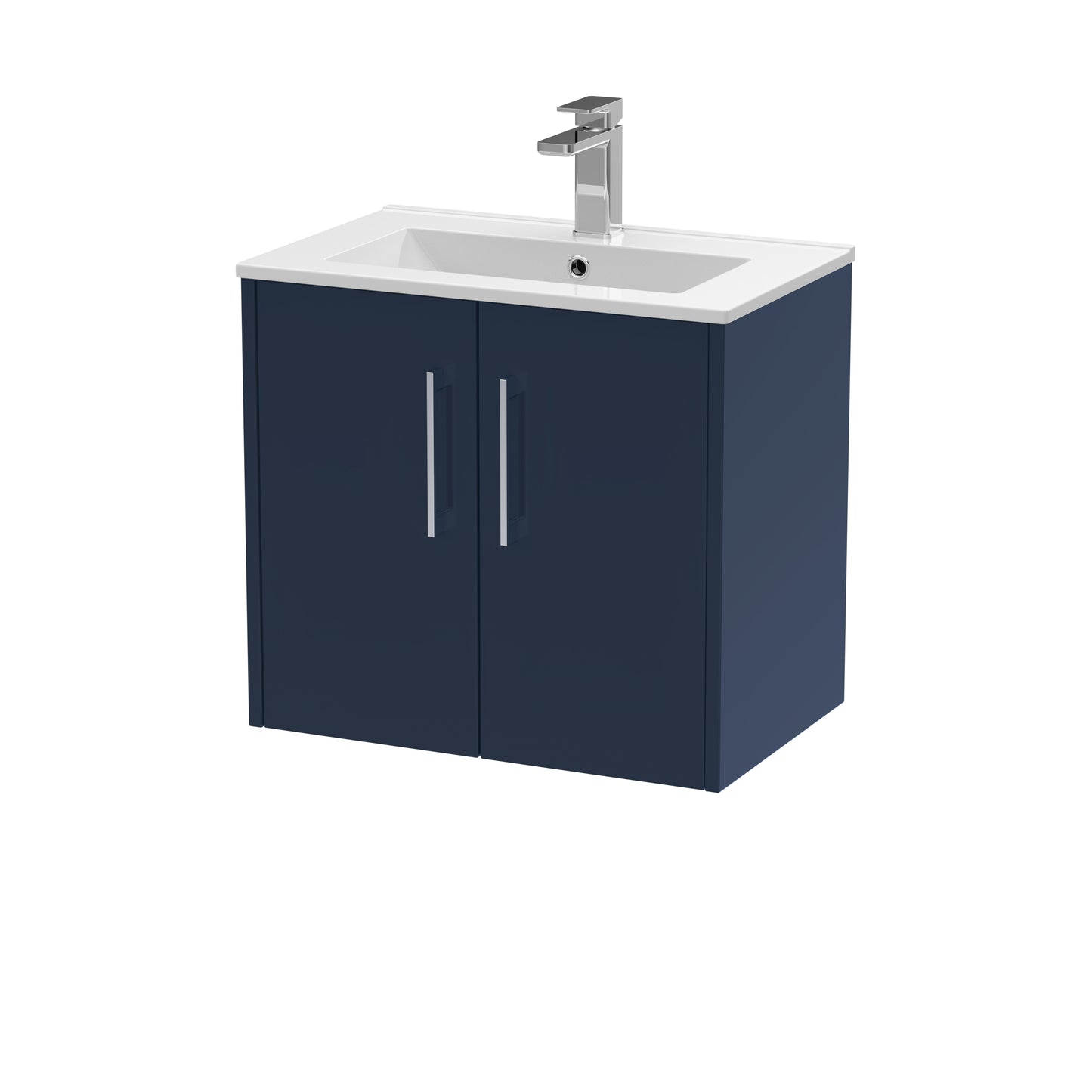 Hudson Reed 600mm Wall Hung 2-Door Vanity & Basin 2