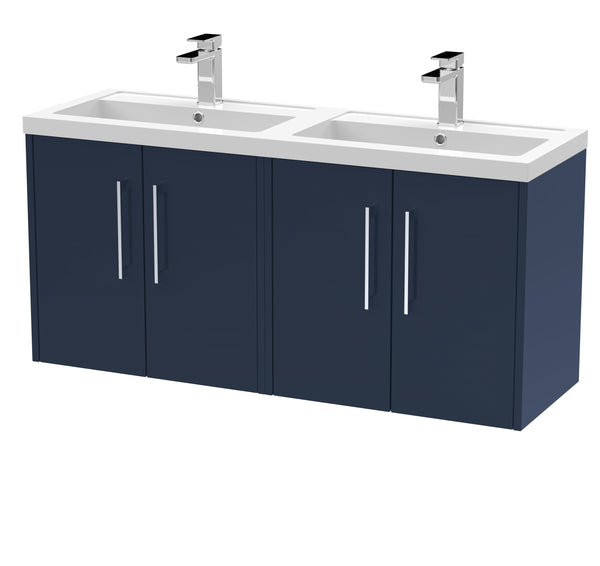Hudson Reed 1200mm Wall Hung 4-Door Vanity & Double Basin