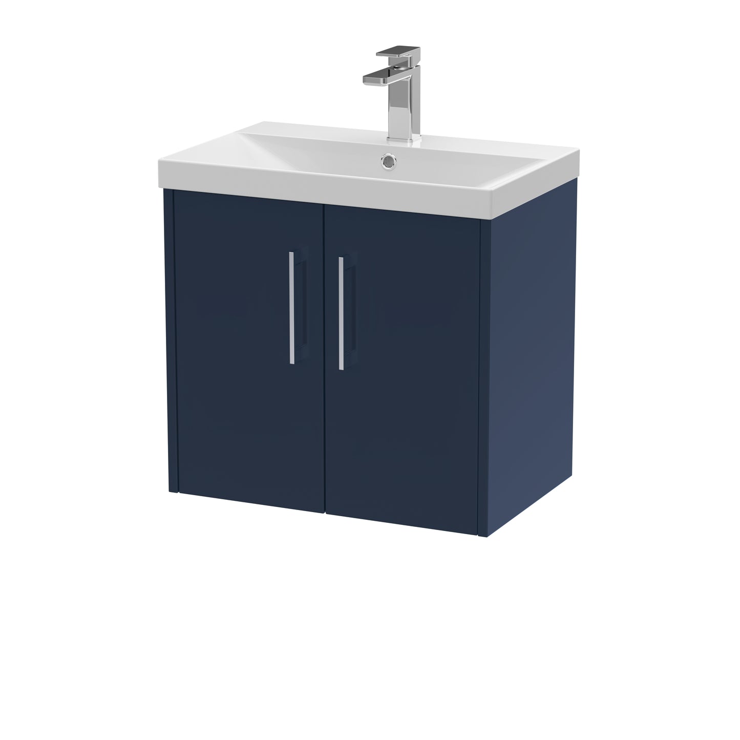 Hudson Reed 600mm Wall Hung 2-Door Vanity & Basin 3