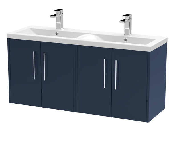 Hudson Reed 1200mm Wall Hung 4-Door Vanity & Double Basin