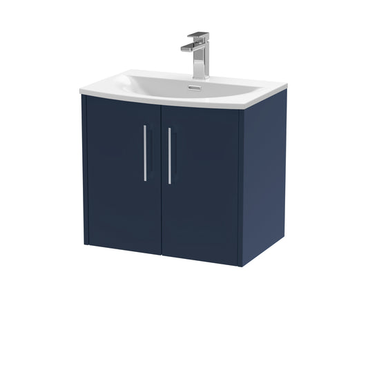 Hudson Reed 600mm Wall Hung 2-Door Vanity & Basin 4