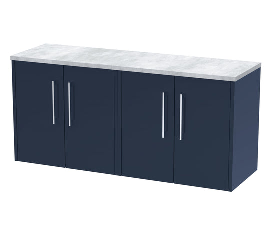 Hudson Reed 1200 Wall Hung 4-Door Vanity & Laminate Worktop