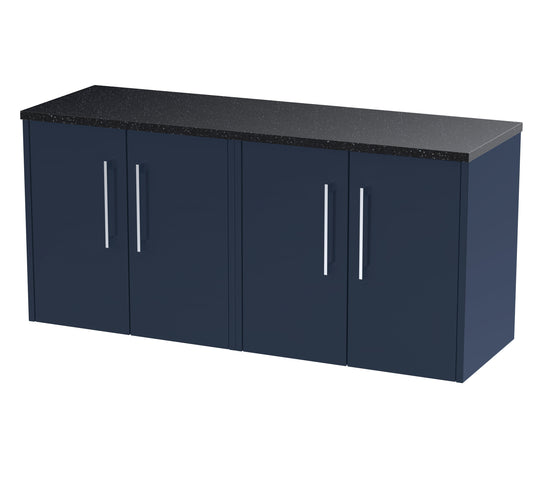 Hudson Reed 1200 Wall Hung 4-Door Vanity & Laminate Worktop