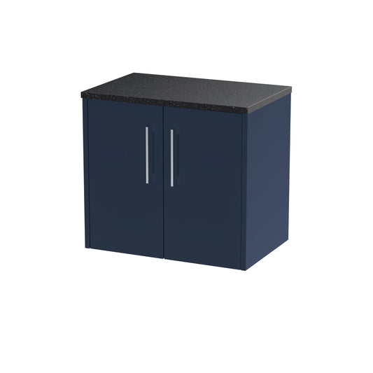 Hudson Reed 600mm Wall Hung 2-Door Vanity & Laminate Worktop