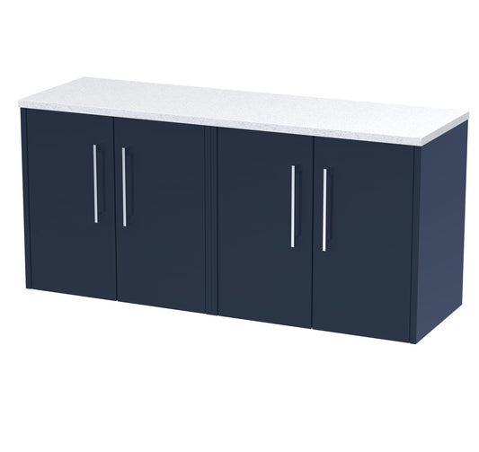 Hudson Reed 1200 Wall Hung 4-Door Vanity & Laminate Worktop
