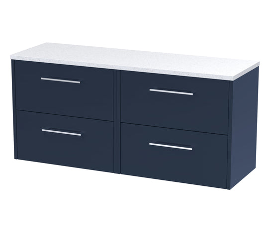 Hudson Reed 1200 Wall Hung 4-Drawer Vanity & Laminate Worktop