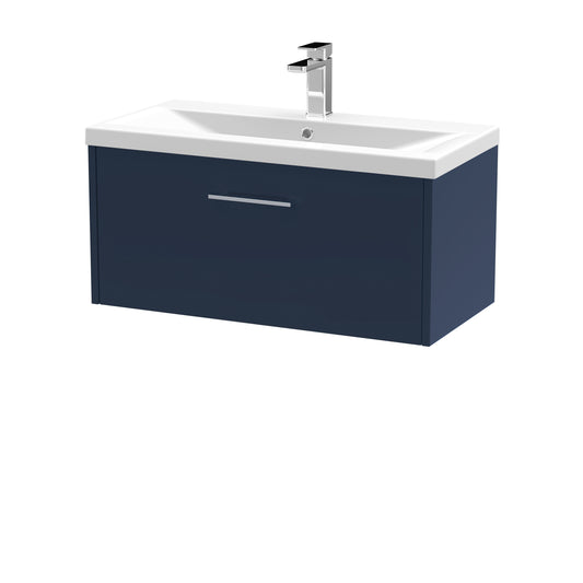 Hudson Reed 800mm Wall Hung Single Drawer Vanity & Basin 1