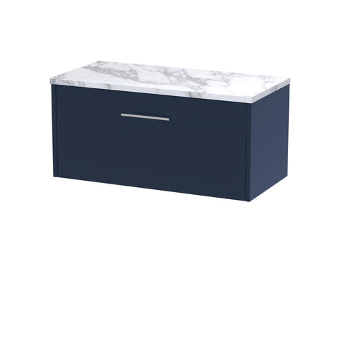 Hudson Reed 800 Wall Hung Single Drawer Vanity & Laminate Worktop