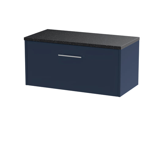 Hudson Reed 800mm Wall Hung Single Drawer Vanity & Laminate Worktop