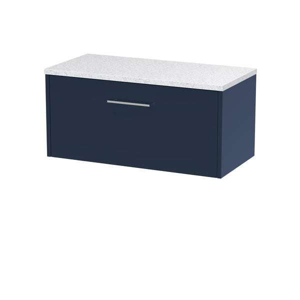 Hudson Reed 800mm Wall Hung Single Drawer Vanity & Laminate Worktop