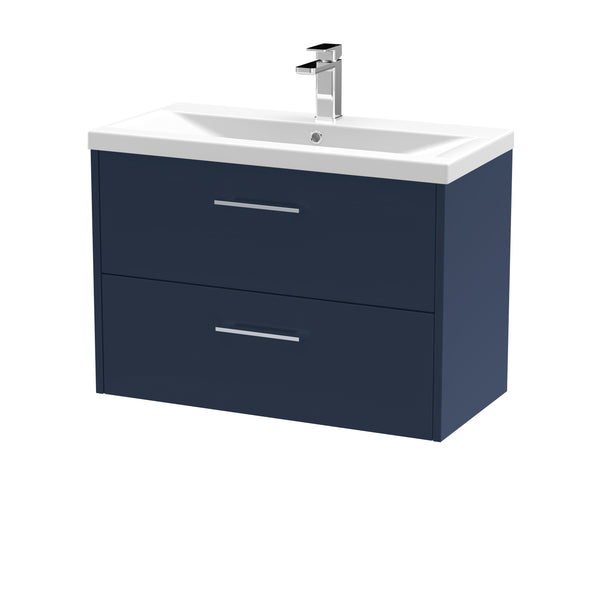 Hudson Reed 800mm Wall Hung 2-Drawer Vanity & Basin 1