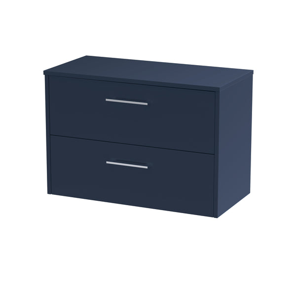 Hudson Reed 800mm Wall Hung 2-Drawer Vanity & Worktop