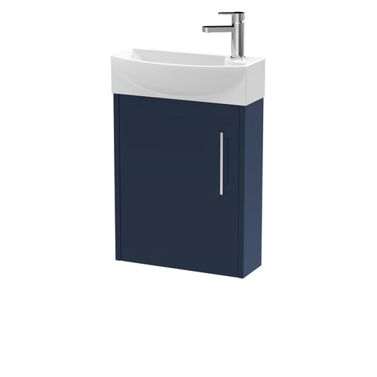Hudson Reed 440mm Wall Hung 1-Door Unit & 1TH Basin LH