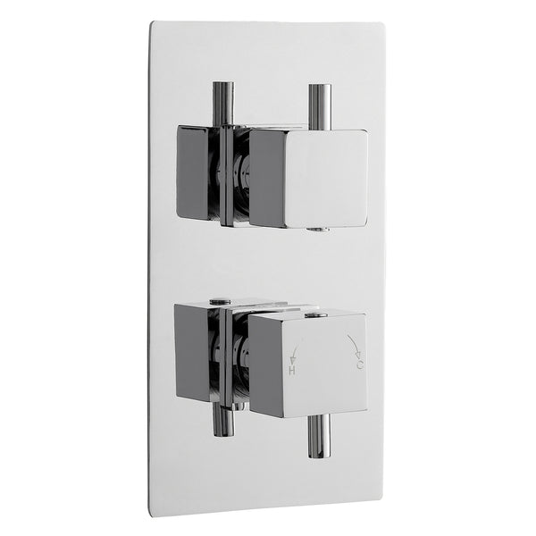 NUIE Twin Thermostatic Shower Valve With Diverter