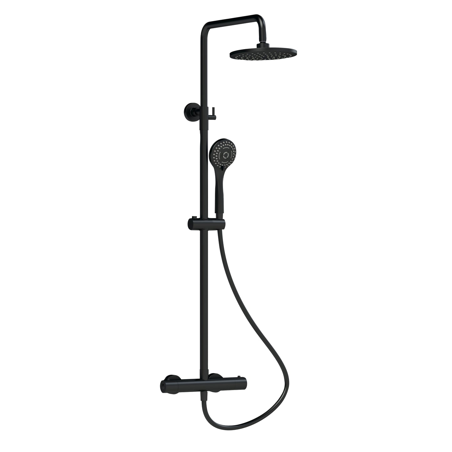 NUIE Round Thermostatic Bar Valve & Shower Kit