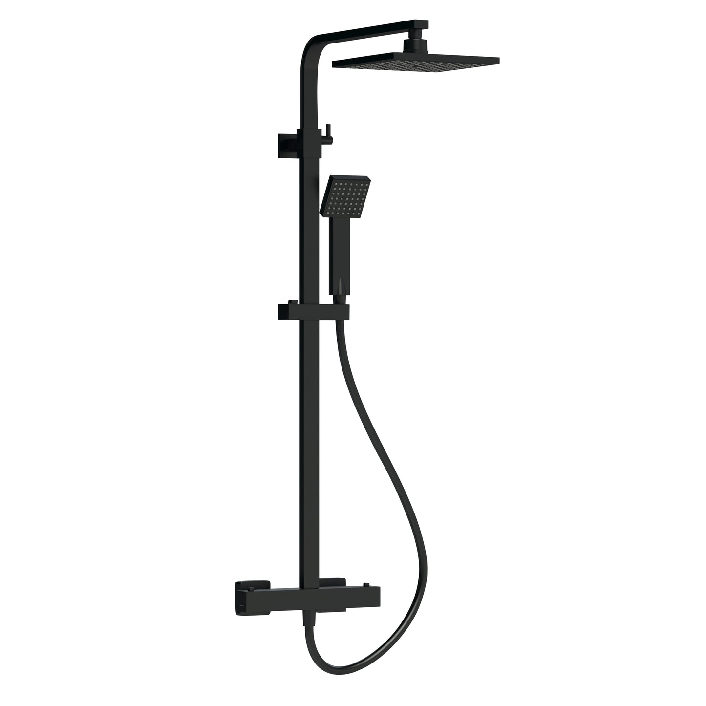 NUIE Square Thermostatic Bar Valve & Shower Kit