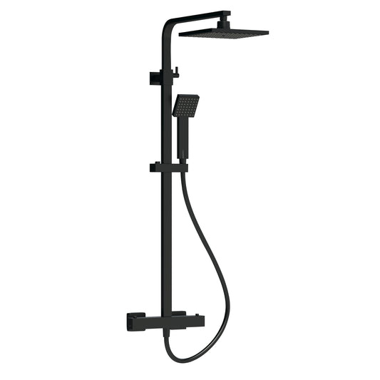 NUIE Square Thermostatic Bar Valve & Shower Kit