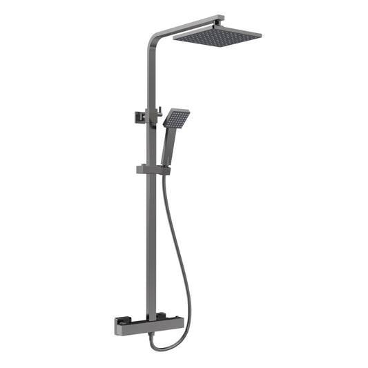 NUIE Square Thermostatic Bar Valve & Shower Kit