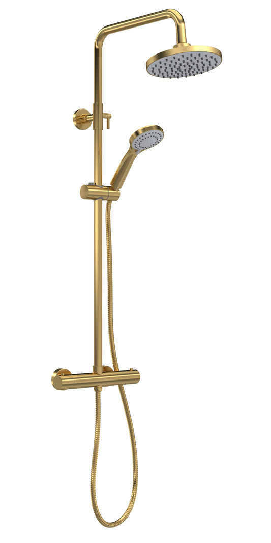 NUIE Round Thermostatic Bar Valve & Shower Kit
