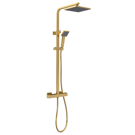 NUIE Square Thermostatic Bar Valve & Shower Kit