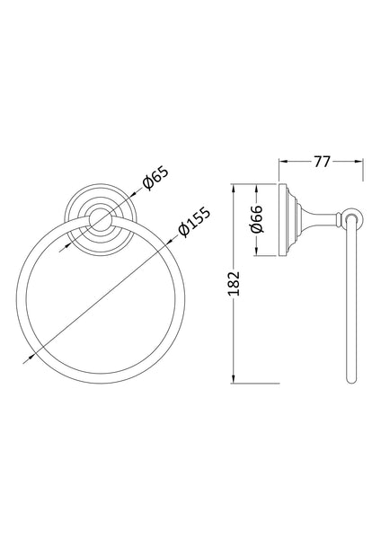 Hudson Reed Towel Ring