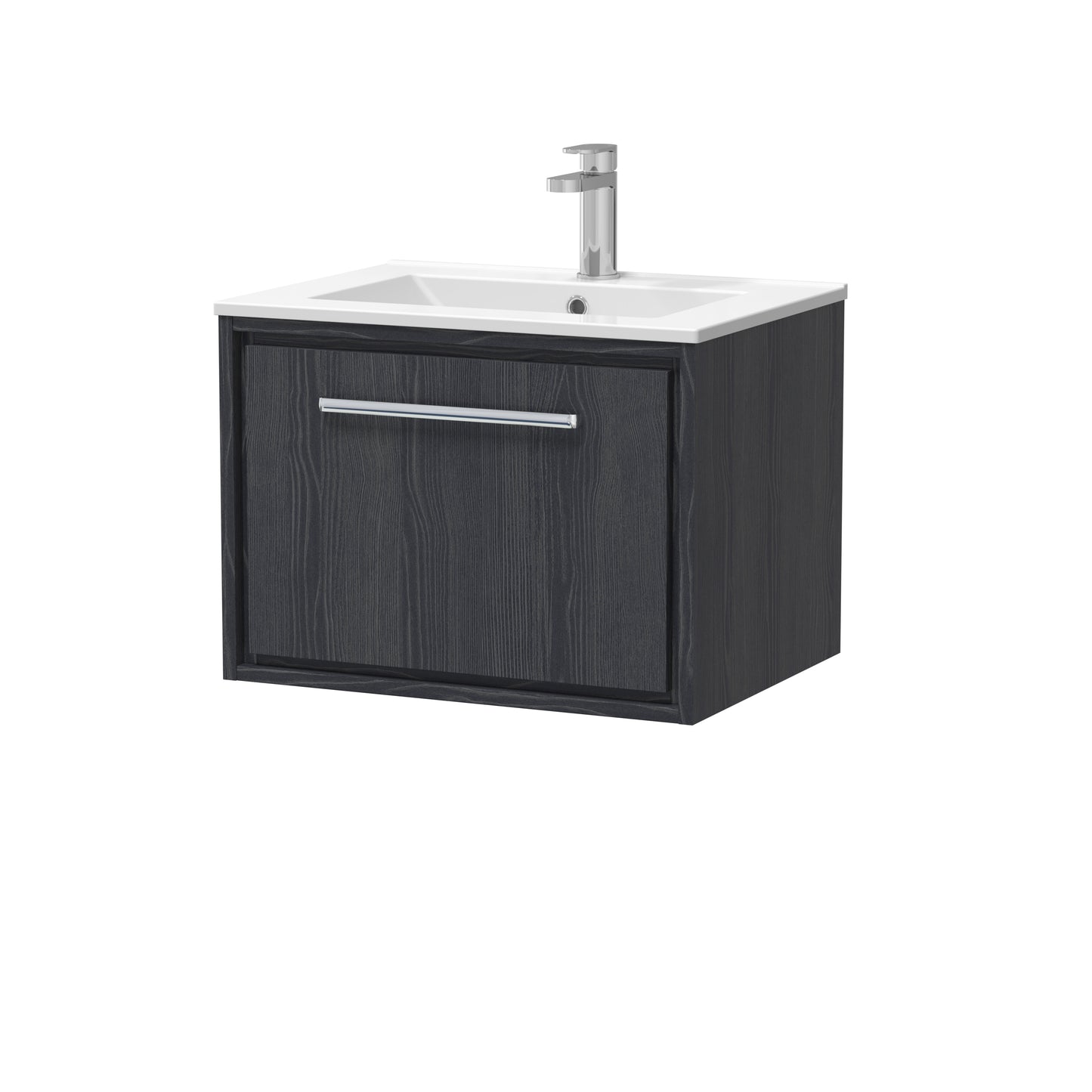 Hudson Reed 600mm Wall Hung Single Drawer Vanity with Basin - 1 Tap Hole