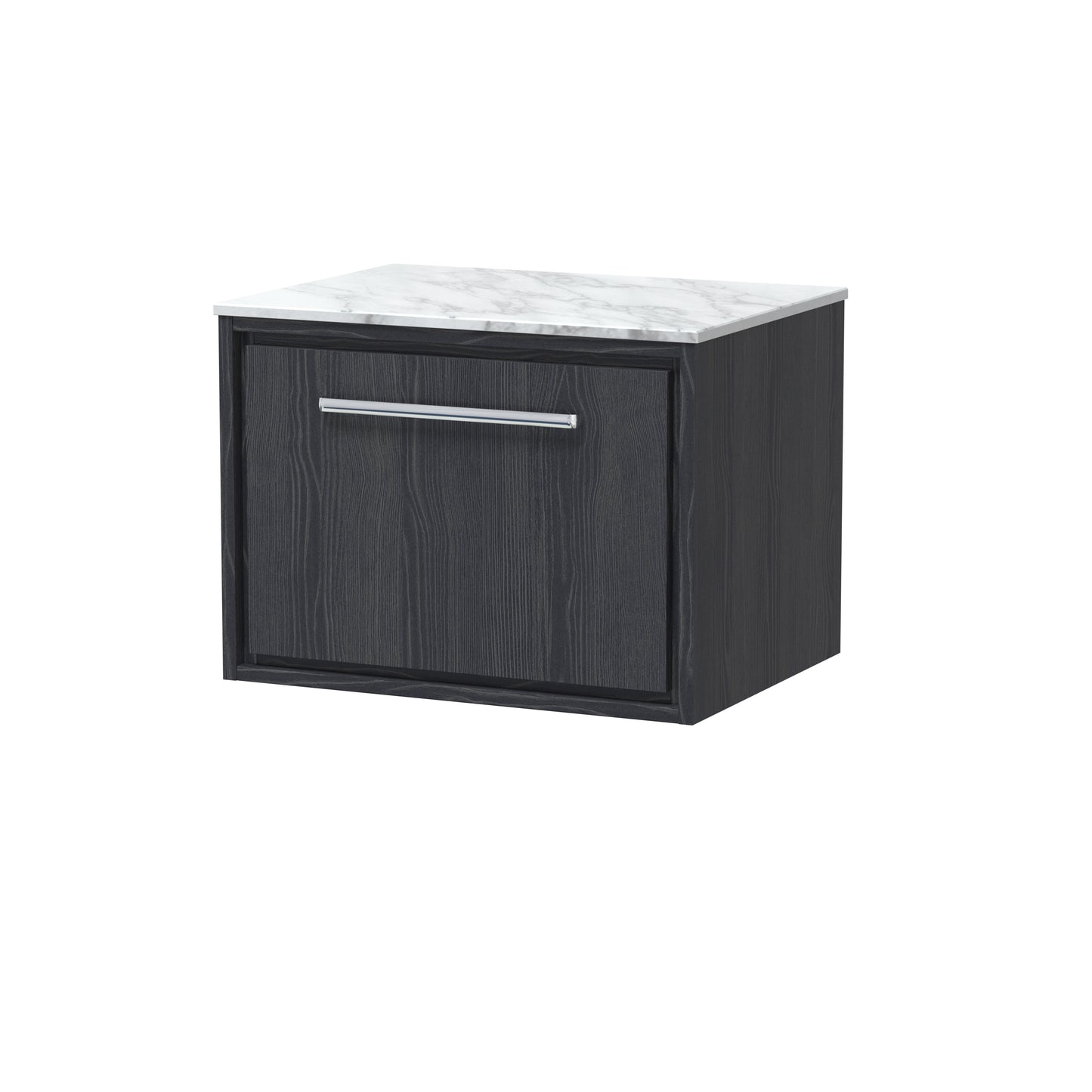 Hudson Reed 600mm Wall Hung Single Drawer Vanity with Marble Worktop