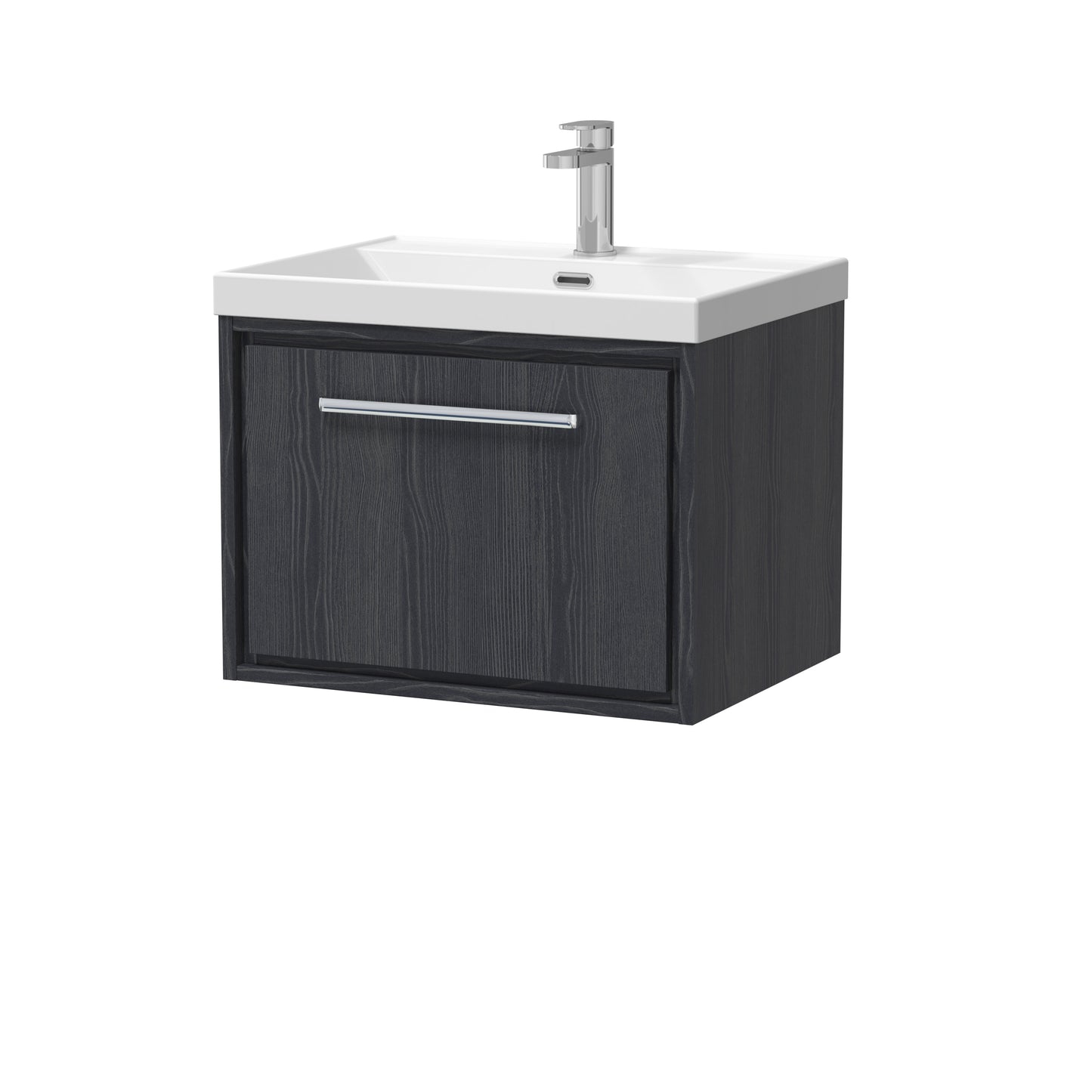 Hudson Reed 600mm Wall Hung Single Drawer Vanity with Basin - 1 Tap Hole