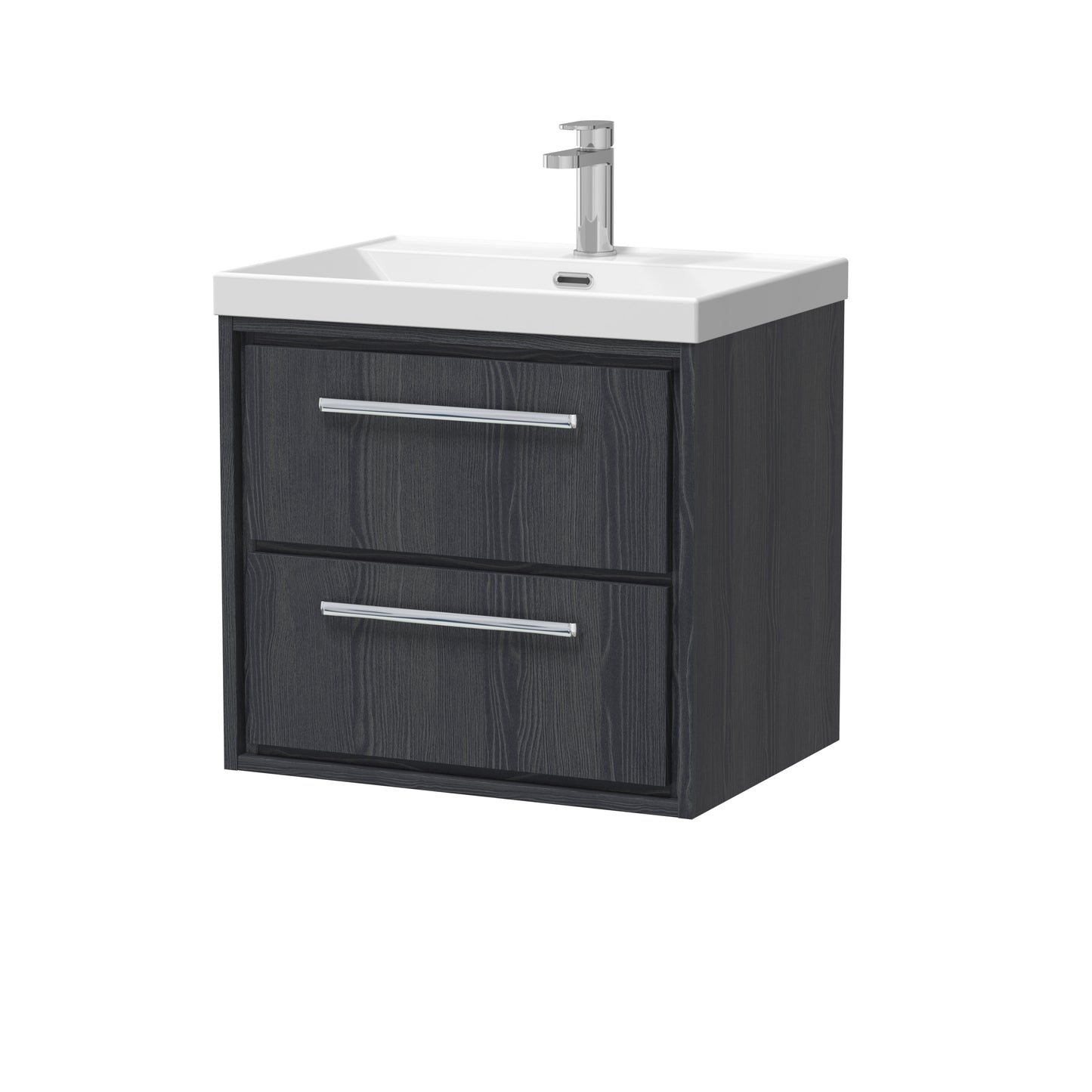 Hudson Reed 600mm Wall Hung 2-Drawer Vanity with Basin - 1 Tap Hole