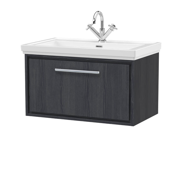 Hudson Reed 800mm Wall Hung Single Drawer Vanity with Basin - 1 Tap Hole