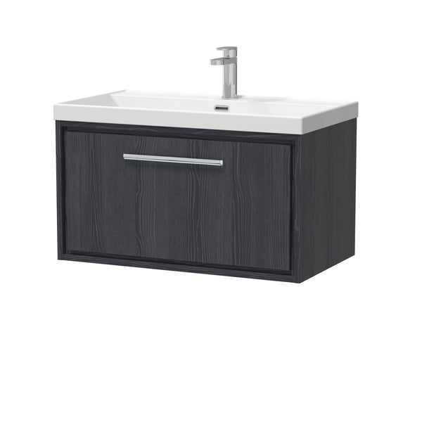 Hudson Reed 800mm Wall Hung Single Drawer Vanity with Basin - 1 Tap Hole