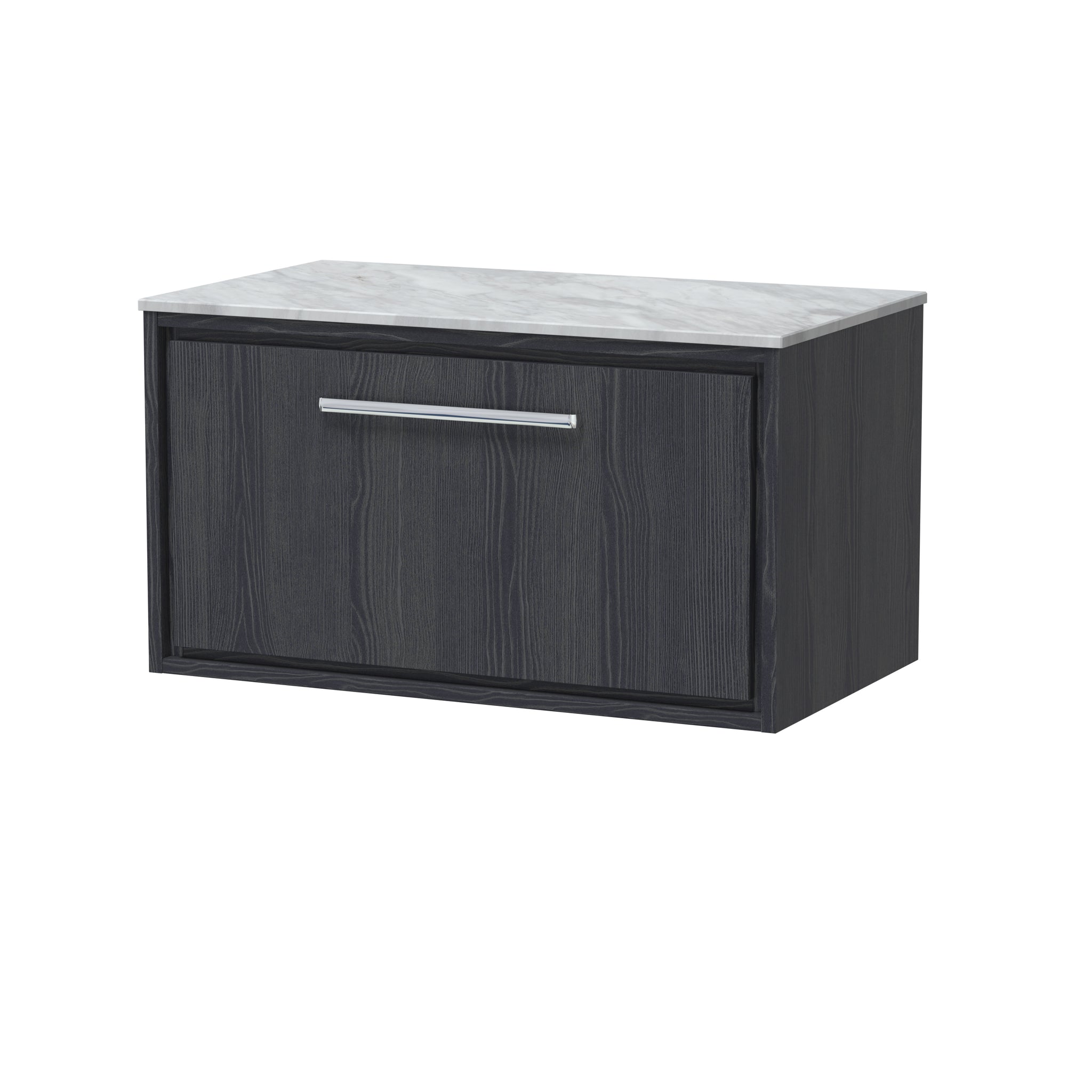 Hudson Reed 800mm Wall Hung Single Drawer Vanity with Marble Worktop