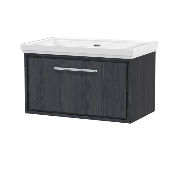 Hudson Reed 800mm Wall Hung Single Drawer Vanity with Basin - 0 Tap Hole