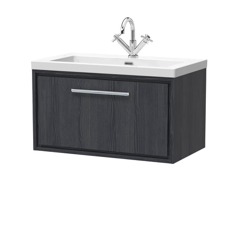 Hudson Reed 800mm Wall Hung Single Drawer Vanity with Basin - 1 Tap Hole