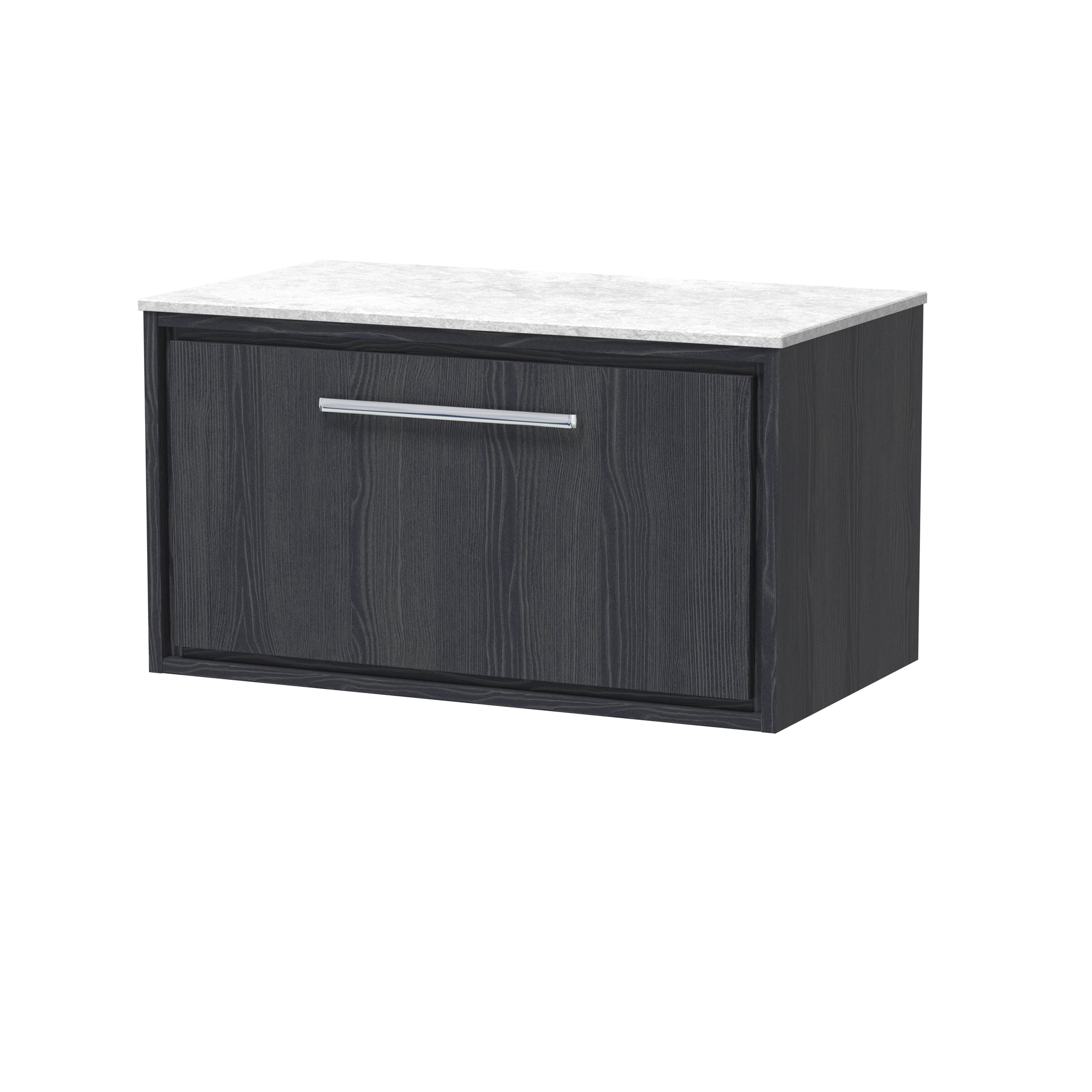 Hudson Reed 800mm Wall Hung Single Drawer Vanity with Marble Worktop