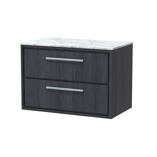 Hudson Reed 800mm Wall Hung 2-Drawer Vanity with Marble Worktop