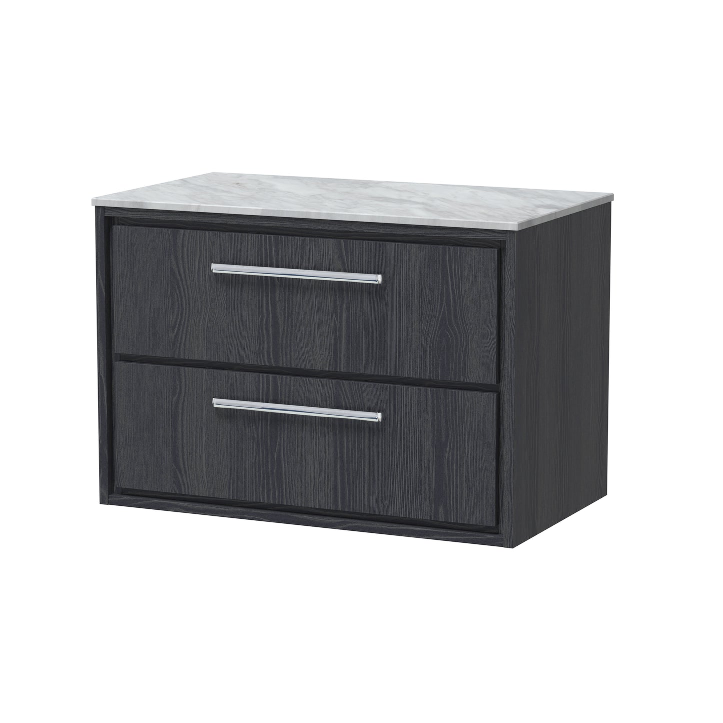 Hudson Reed 800mm Wall Hung 2-Drawer Vanity with Marble Worktop