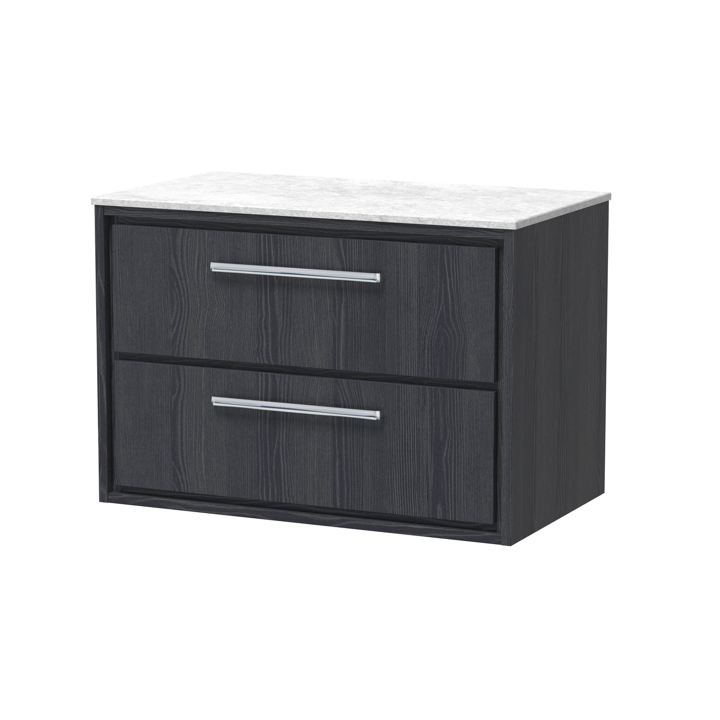 Hudson Reed 800mm Wall Hung 2-Drawer Vanity with Marble Worktop