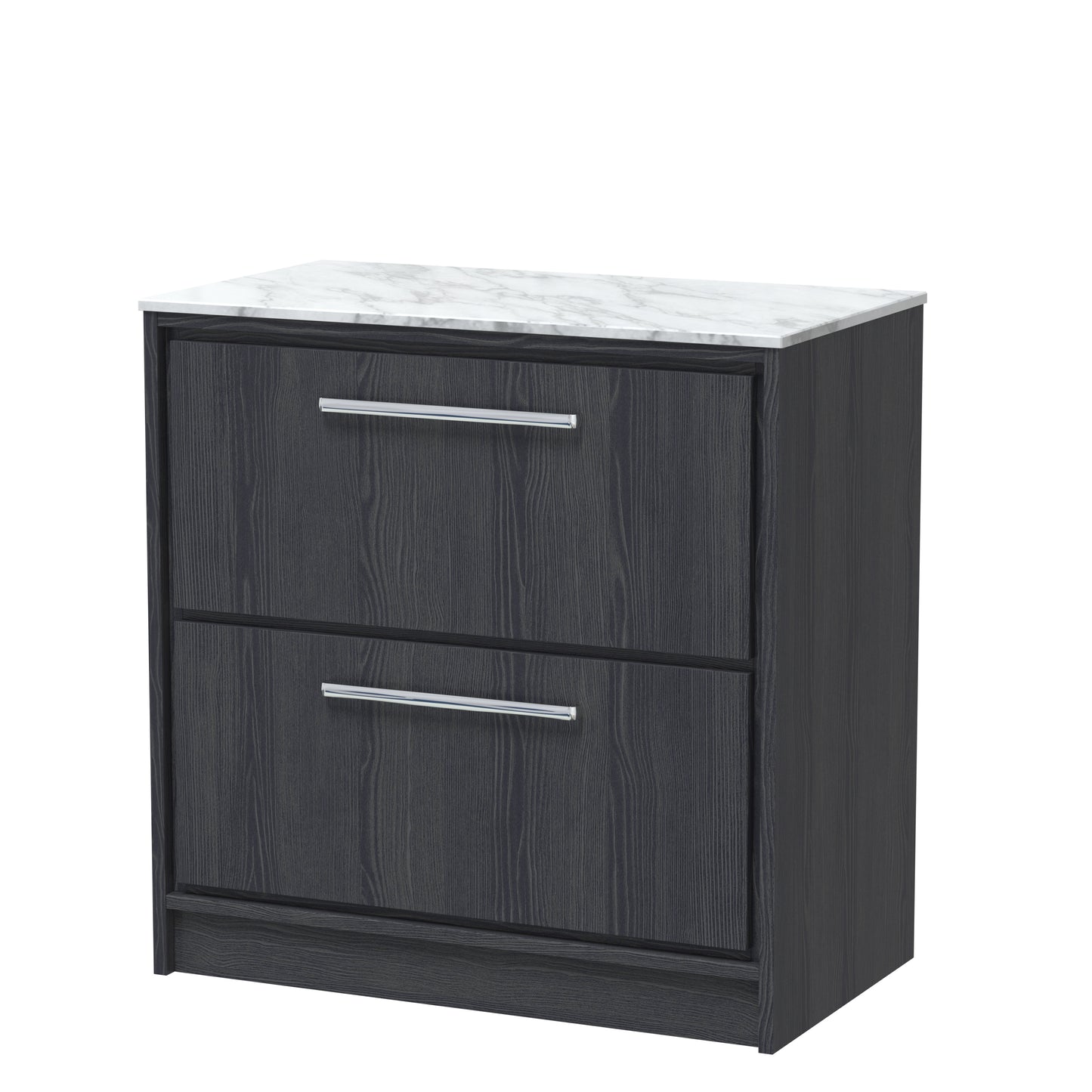 Hudson Reed 800mm Floor Standing 2-Drawer Vanity with Marble Worktop