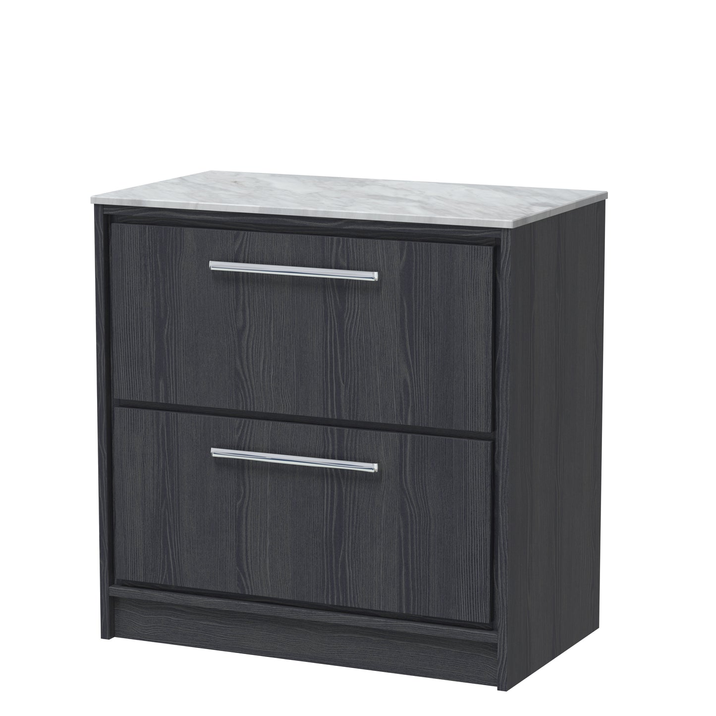 Hudson Reed 800mm Floor Standing 2-Drawer Vanity with Marble Worktop