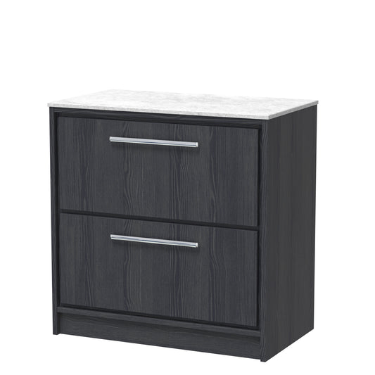 Hudson Reed 800mm Floor Standing 2-Drawer Vanity with Marble Worktop