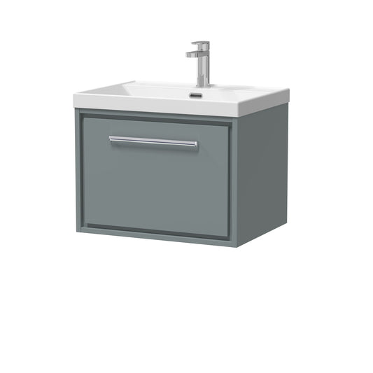 Hudson Reed 600mm Wall Hung Single Drawer Vanity with Basin - 1 Tap Hole