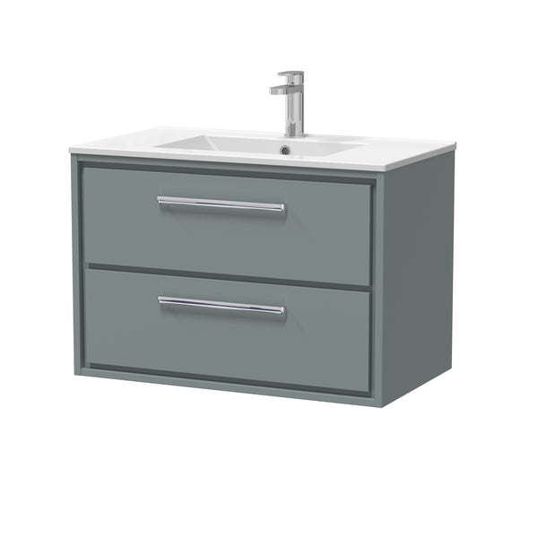Hudson Reed 800mm Wall Hung 2-Drawer Vanity with Basin - 1 Tap Hole