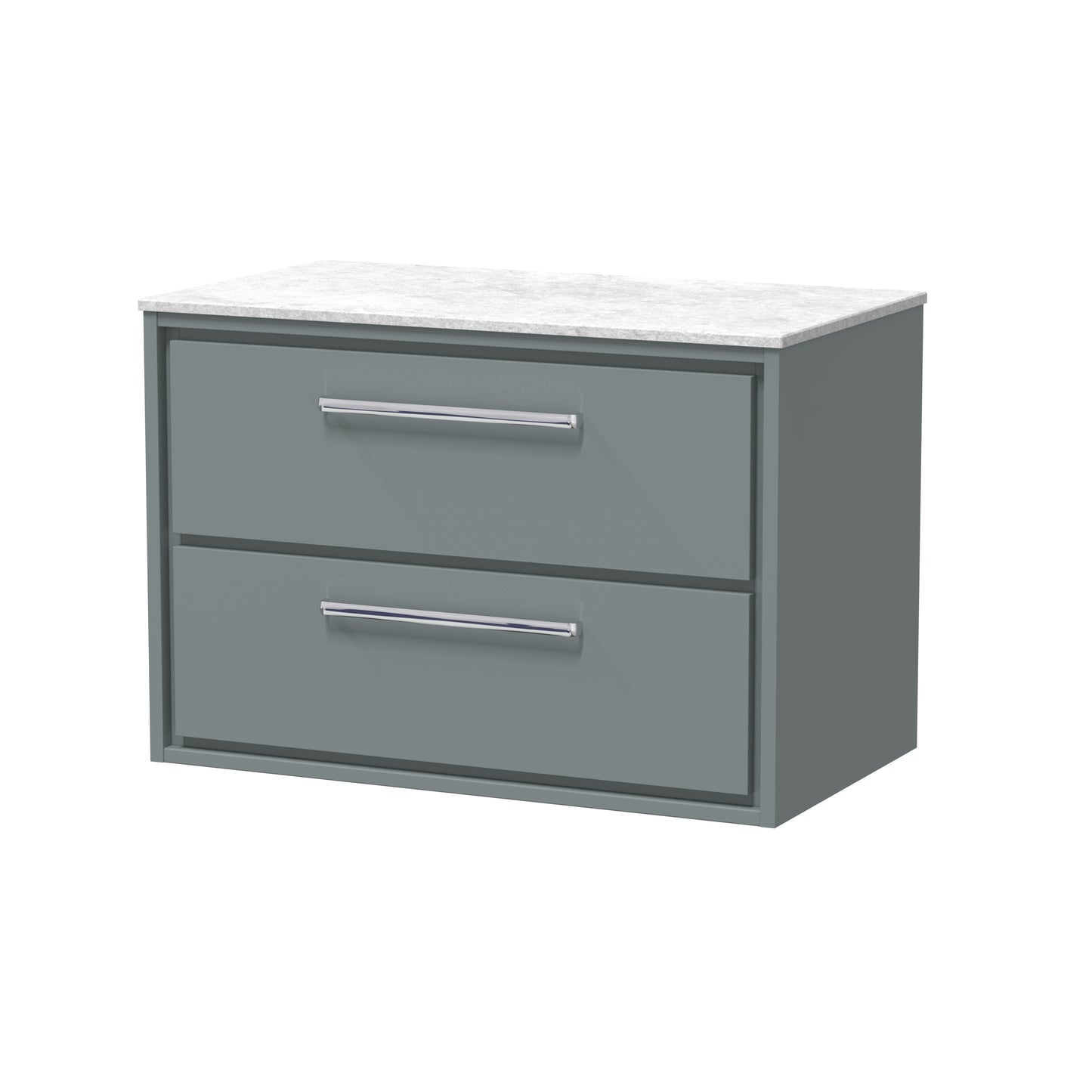 Hudson Reed 800mm Wall Hung 2-Drawer Vanity with Marble Worktop