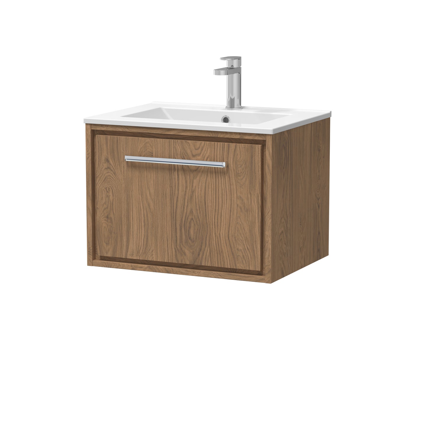 Hudson Reed 600mm Wall Hung Single Drawer Vanity with Basin - 1 Tap Hole