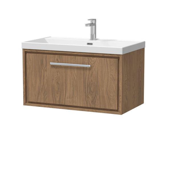 Hudson Reed 800mm Wall Hung Single Drawer Vanity with Basin - 1 Tap Hole